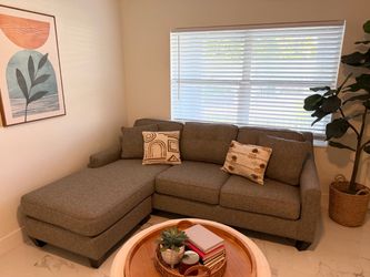 Gray Sofa with Chaise