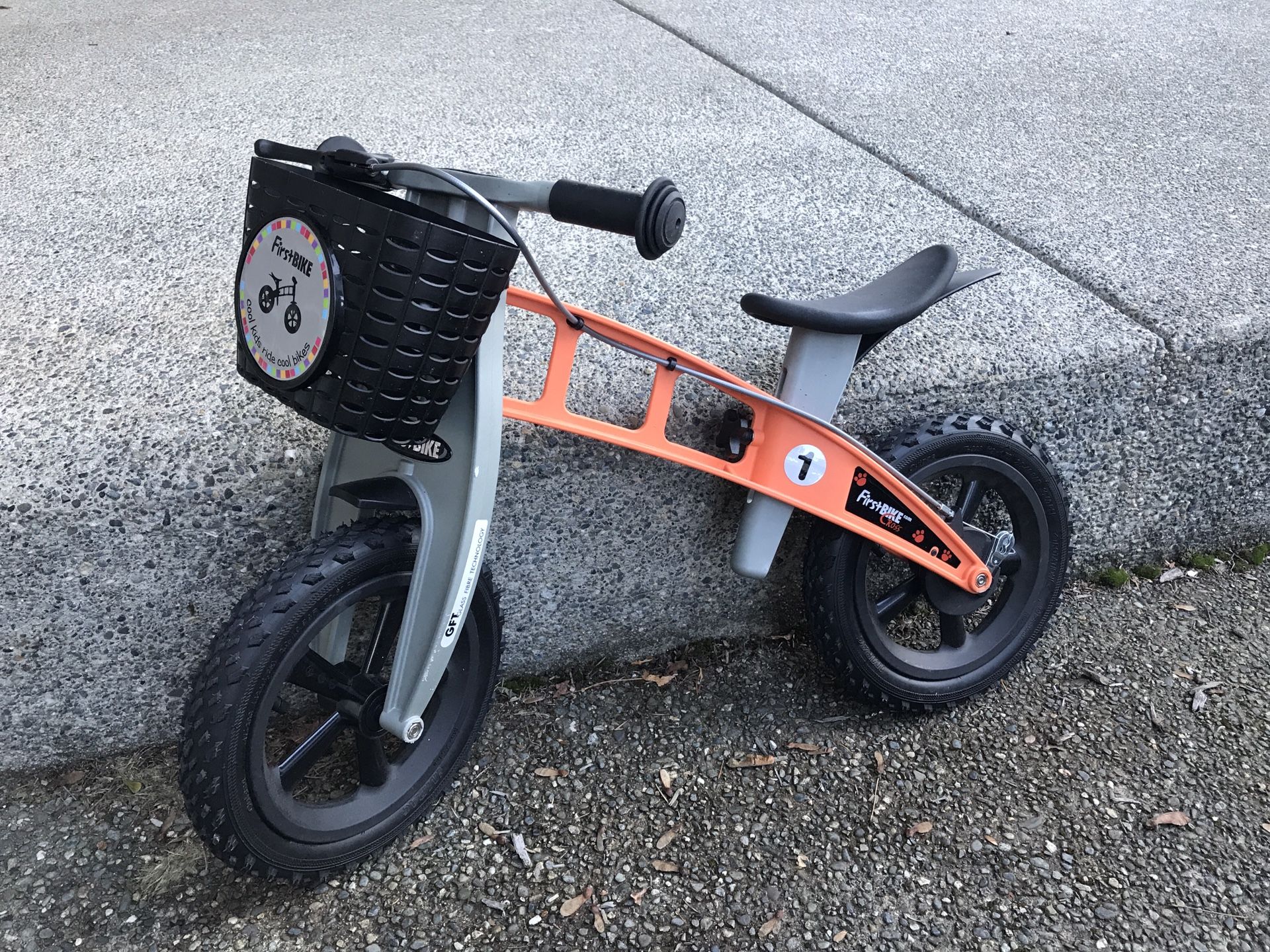 FirstBIKE CROSS Balance bike for toddlers with brakes air tires