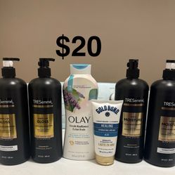 Tresemme Shampoo/ Conditioner & Olay Bodywash With Goldbond Lotion Bundle 
