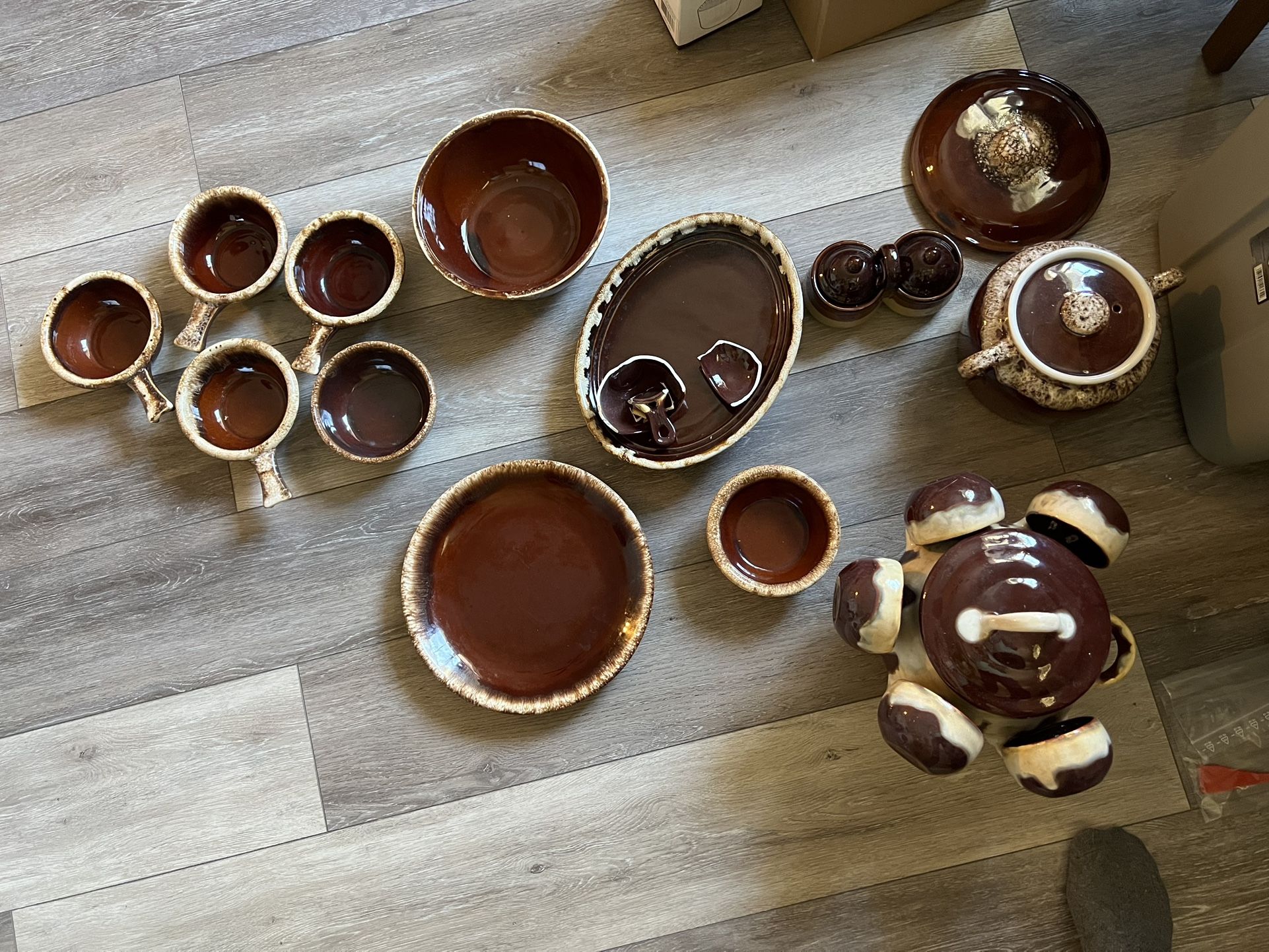 Vintage Brown Drip Glaze China