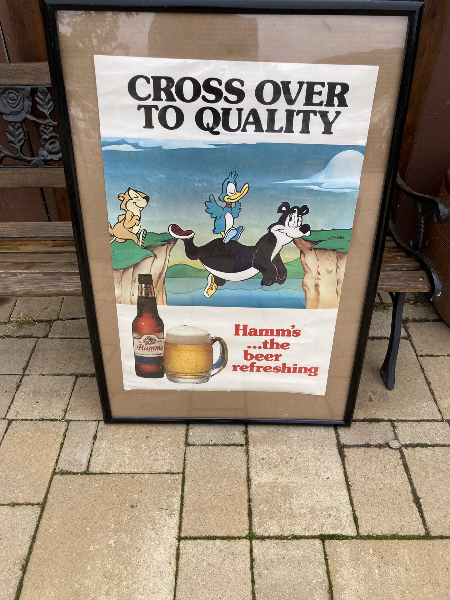 rare, Hamms, beer poster