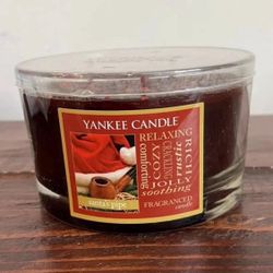 Yankee Candle Santa Pipe Christmas Large 3 Wick Jar 17 Oz Ounce 40-50 Hrs New