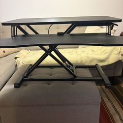Black Vivo Adjustable Stand Up Desk Riser