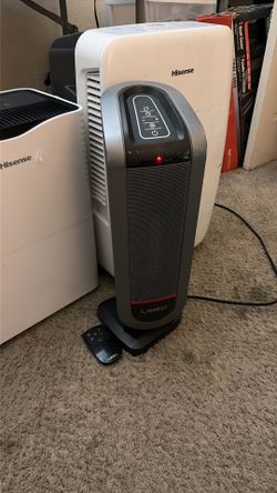 LASKO-with remote 1500W Oscillating Ceramic Tower Electric Space Heater Works Beautiful.