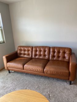 Scandinavian designs leather couch