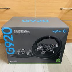 Logitech G920 Driving Force Racing Wheel And Pedals For Xbox Series X/S , Xbox One , PC ( Brand New )