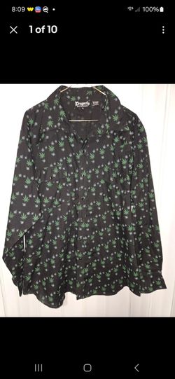 Dragonfly Clothing Company Mens Snap Front Graphic Long Sleeve Shirt Size XL