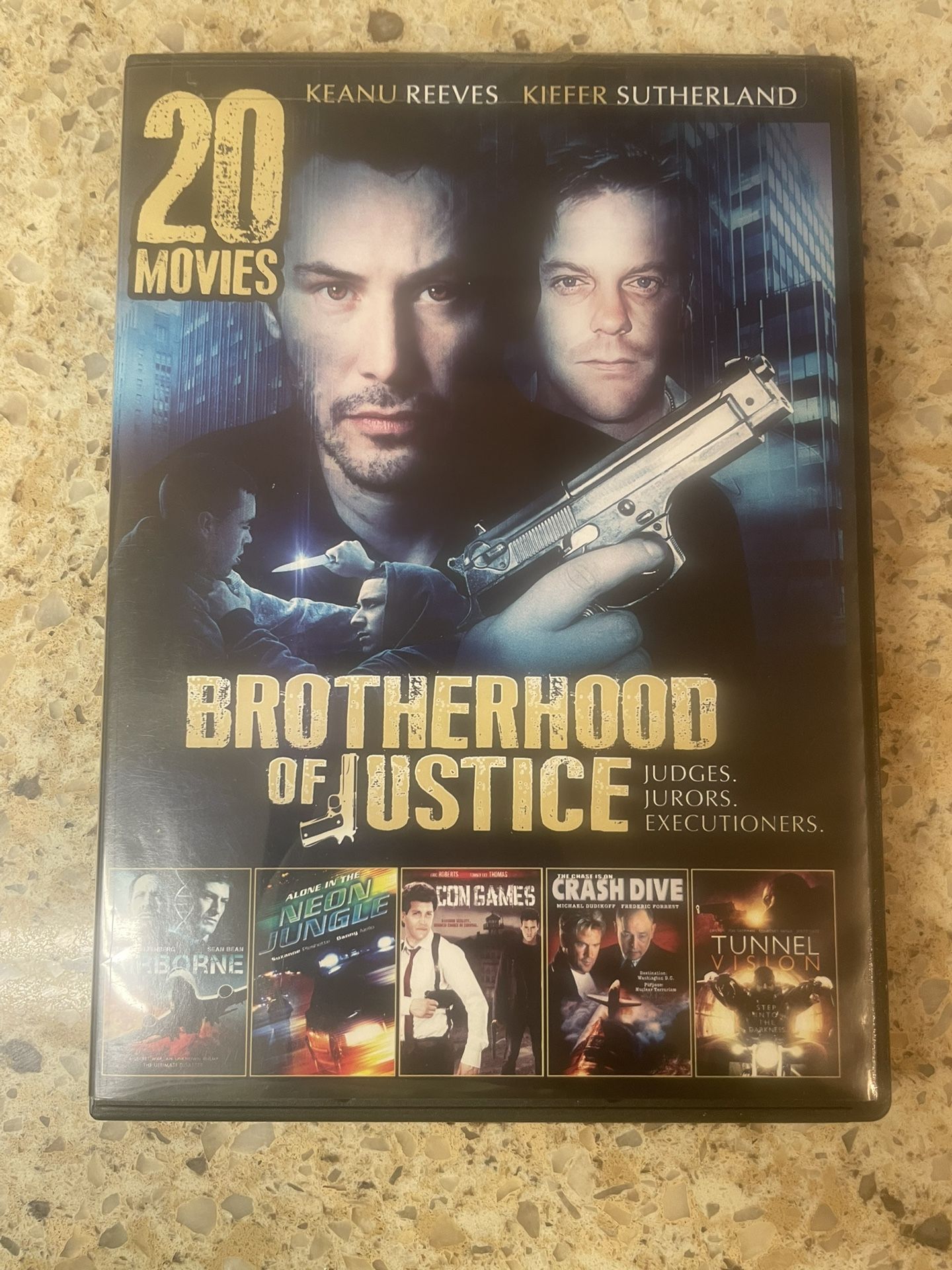 A collection of 20 action movies