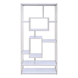  Alize White & Chrome Geometric Bookcase

