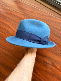 Blue Fedora, made in USA (size small)