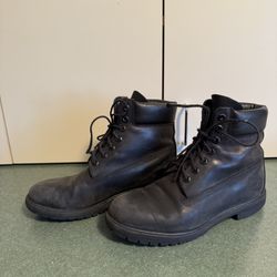 Men's Timberland Premium 6-Inch Waterproof Work Boots 10073 A6898 Black Size 9.5