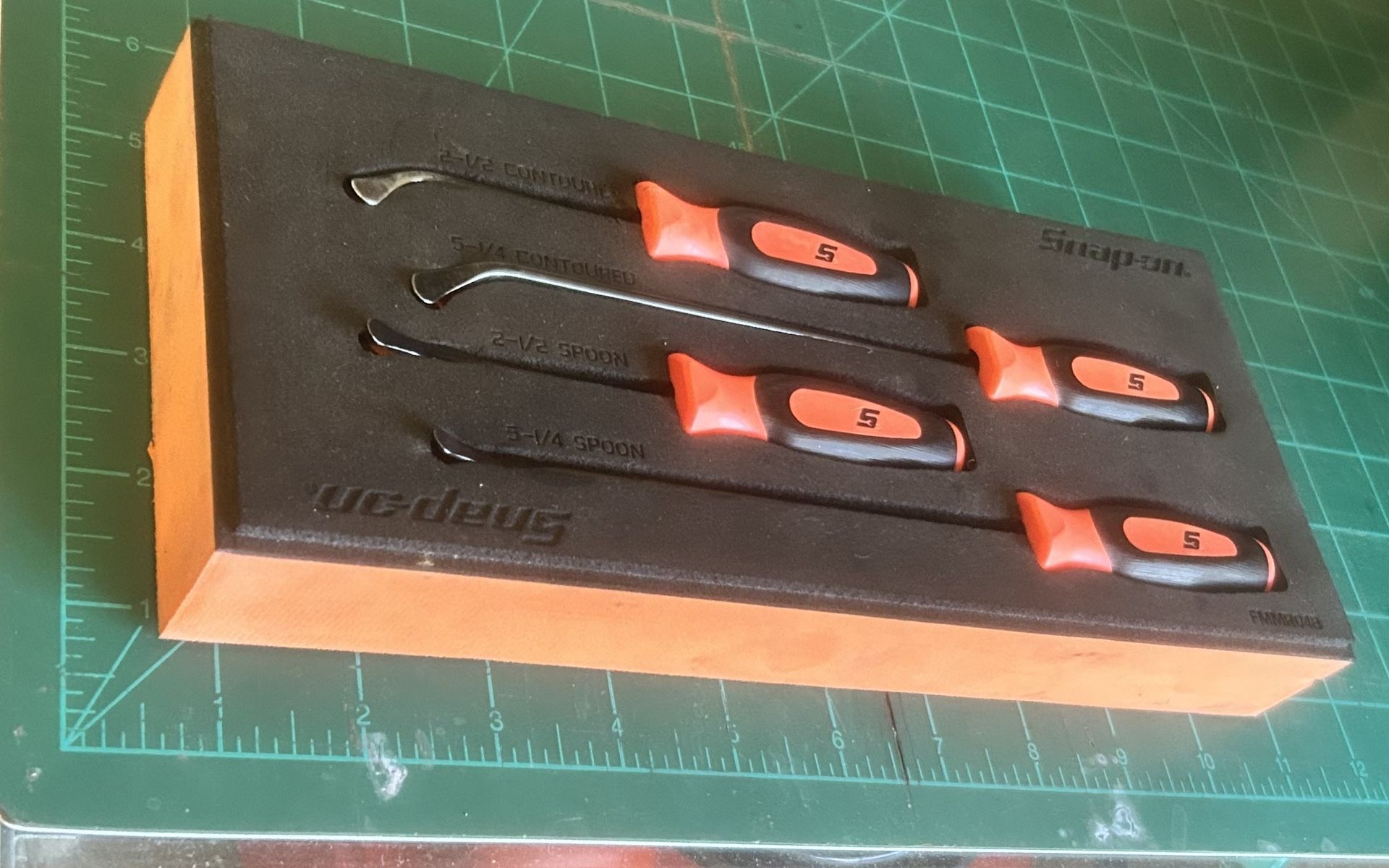 Snap-on Tools 4pc ORANGE Seal Removal Tool Set PRO-FI Foam Organizer SGSR104AFO
