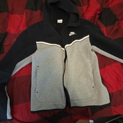 Black And Gray Nike Tech Fleece Jacket Size Small