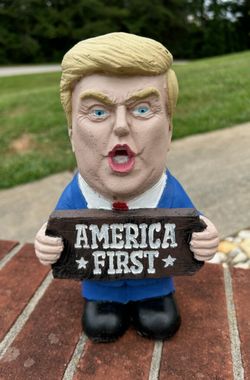 DONALD TRUMP AMERICA FIRST CONCRETE STATUE