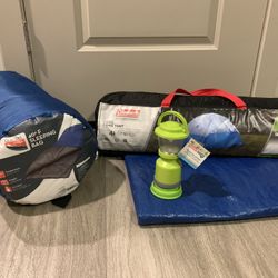 Coleman Tent, Sleeping Bag, Blanket Tote Bag - $140 (Gilbert)