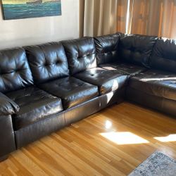 Bonded Leather Couch Sectional