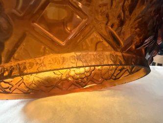 14” Vintage Victorian/ Edwardian ruby fruit lamp shade