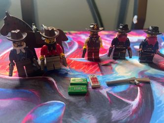 Lego Western Cowboys, Series 13 Sheriff, and Series 6 Bandits
