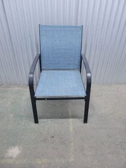 Blue Mesh Patio Chair