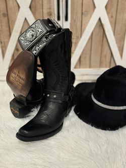 Botas Negras De Piel