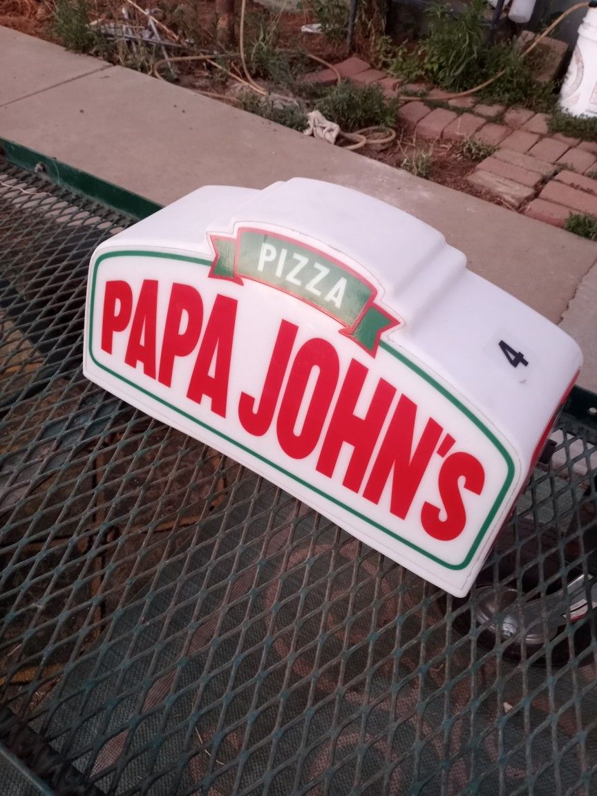 Papa John's Magnetic Car Sign Topper
