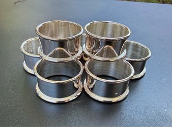 Set of 8 - Silver Napkin Rings