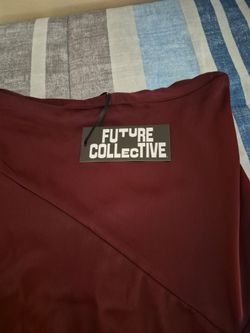 Long maroon.skirt with sexy side slit
