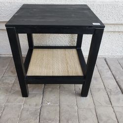 Canyon Lake Woven Shelf End Table Black - Threshold designed with Studio McGee