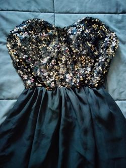 Glitter/ Sheer Flare Tube Top