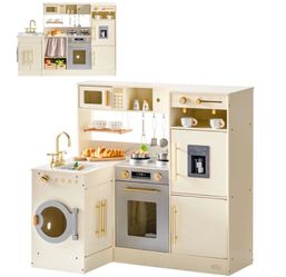 Wooden Play Kitchen for Kids