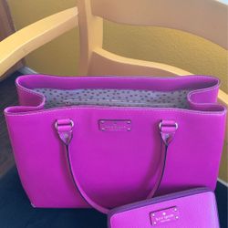 Kate Spade new fushia bag & wallet