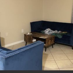 2 Piece Tufted Velvet Couch