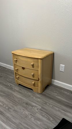 Maple Walnut Three Drawer Dresser