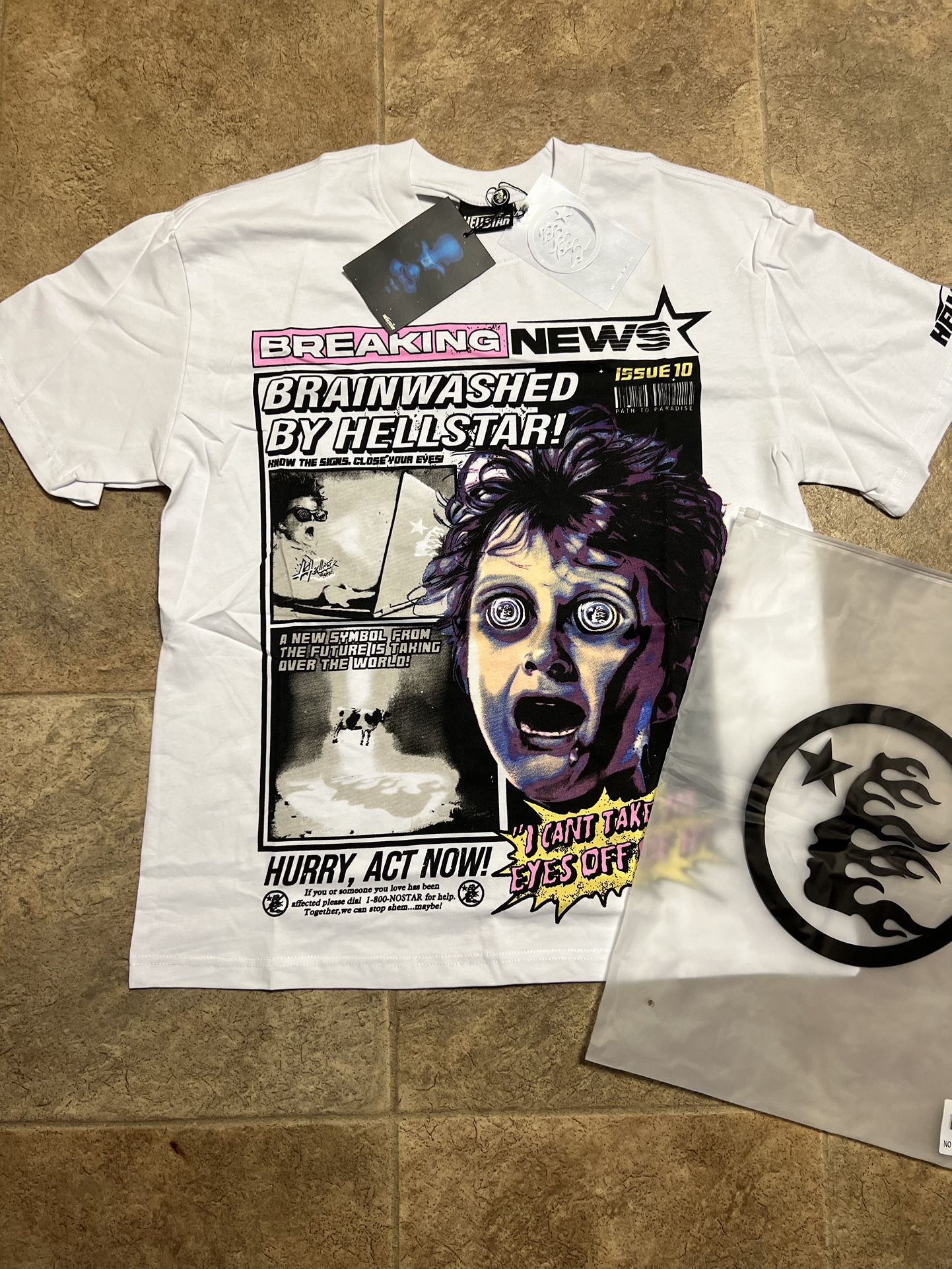 White Hellstar T-Shirt - Small