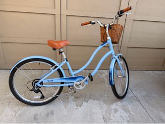 Tuesday March 7 Speed Beach Cruiser Bike With Basket. Like New.