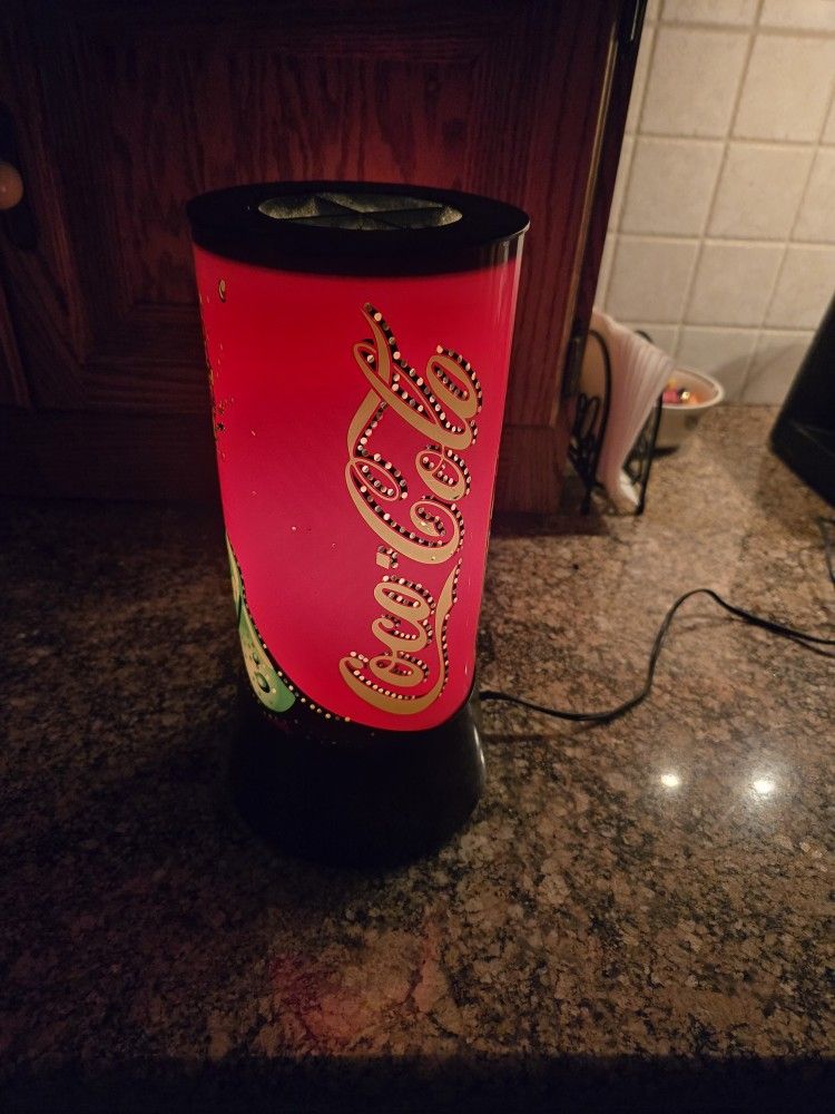 Vintage Rotating Coca-Cola Lamp