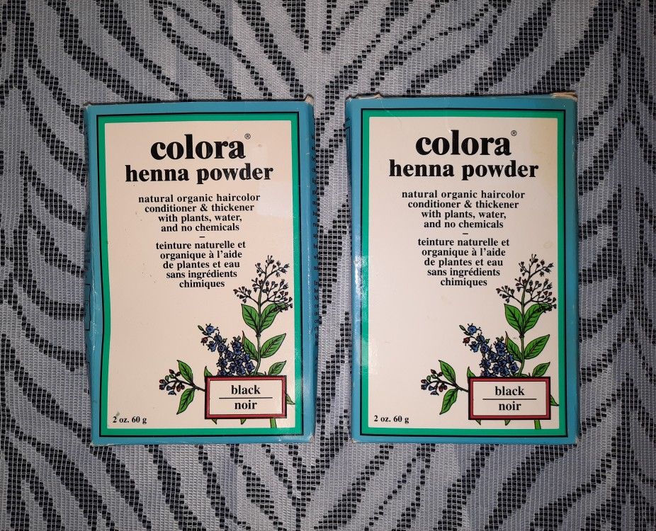 2 Boxes Of Colora Black Henna Powder