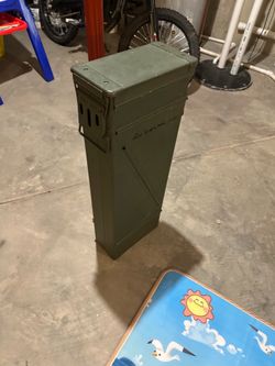 Military ammunition’s box.