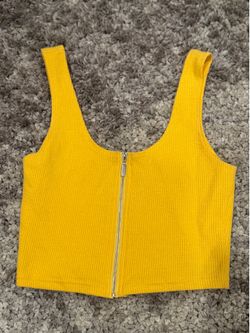 Yellow crop top