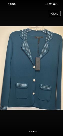 A woman Jacket Teal Color Medium Original Price $240