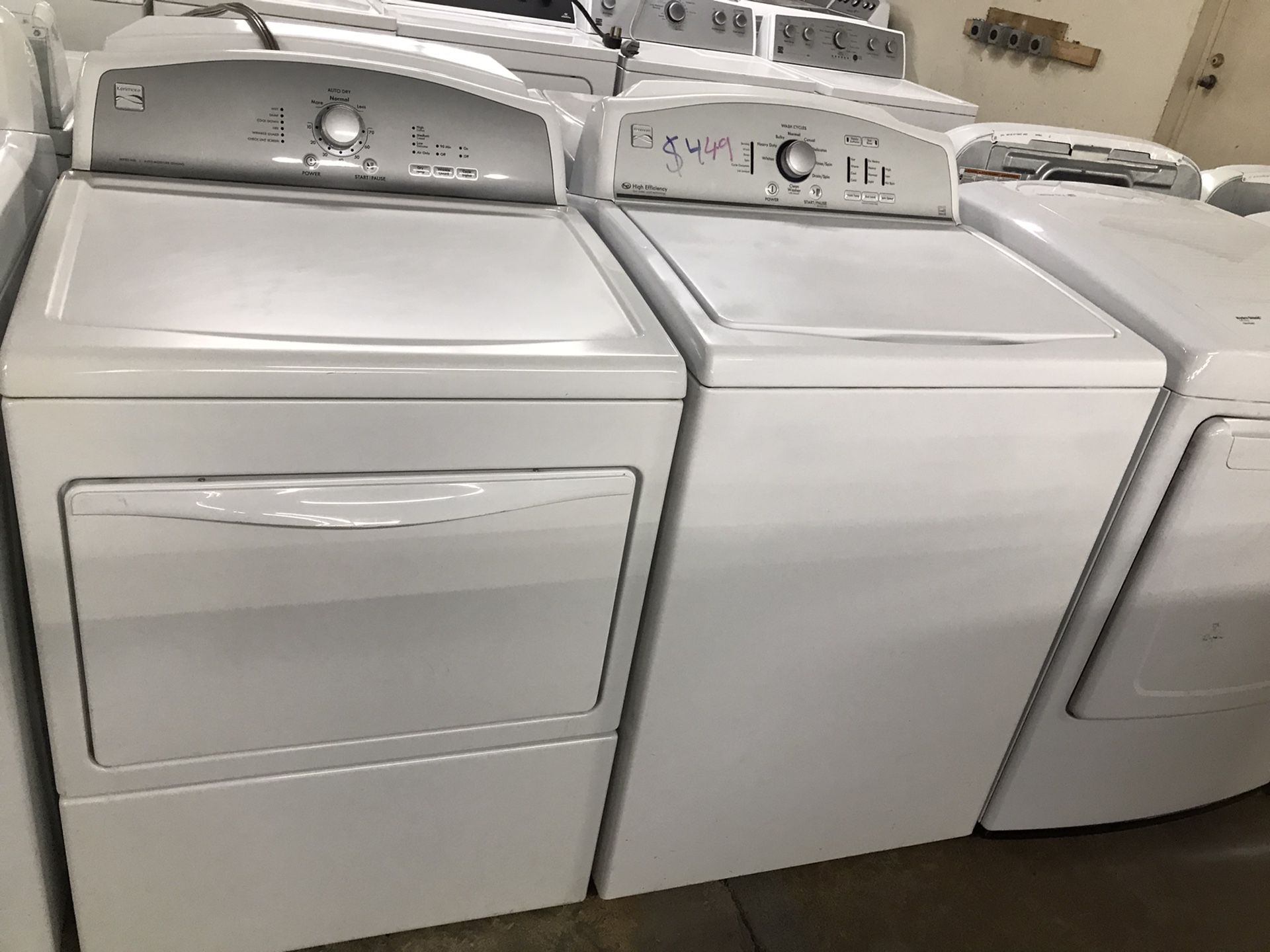 Kenmore washer & dryer set