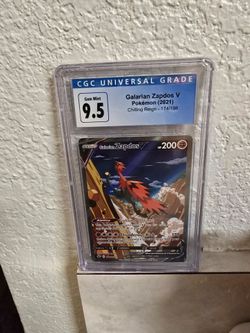 Pokemon Galarian Zapdos V alt art cgc 9.5/10