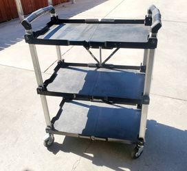 Olympia Tools Pack-N-Roll 3-Tier Folding Service Cart
