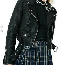 NEW Current Mood Abyss Moto Leather Jacket XS 