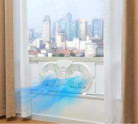 Like New - Twin window fan - 9 inch, Reversible Airflow, Exhaust Mode, Expandable Side Panels, Width Adjustable, 2 Speeds, Air Circulation, 68W, White
