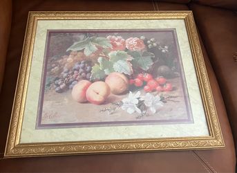 1980’s Bundle of fruit framed