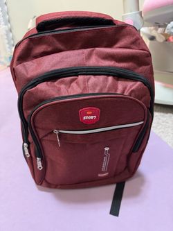 Sport Backpack in Burgundy Red
