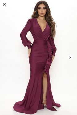 Magenta maxi dress