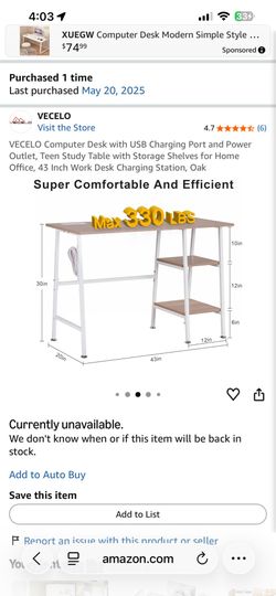 Chair and desk
