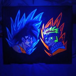 Goku -vs- Naruto Painting Black Light